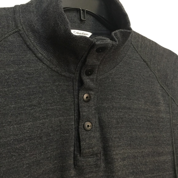 Calvin Klein cotton sweater XL snap front - Picture 4 of 9